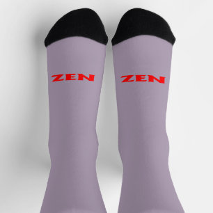 Chaussette Chaussettes de qualité supérieure Zen rouge gris v