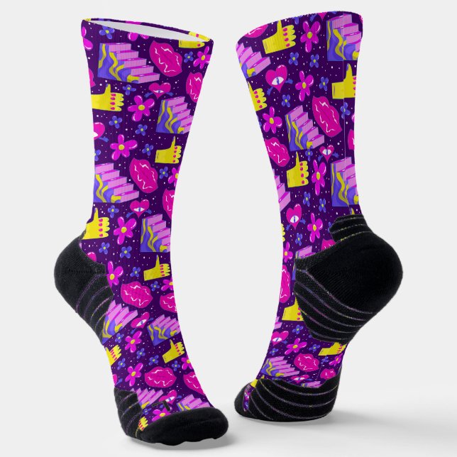 Chaussette Chaussettes de style années 90, style rétro Y2K (Angulaire)