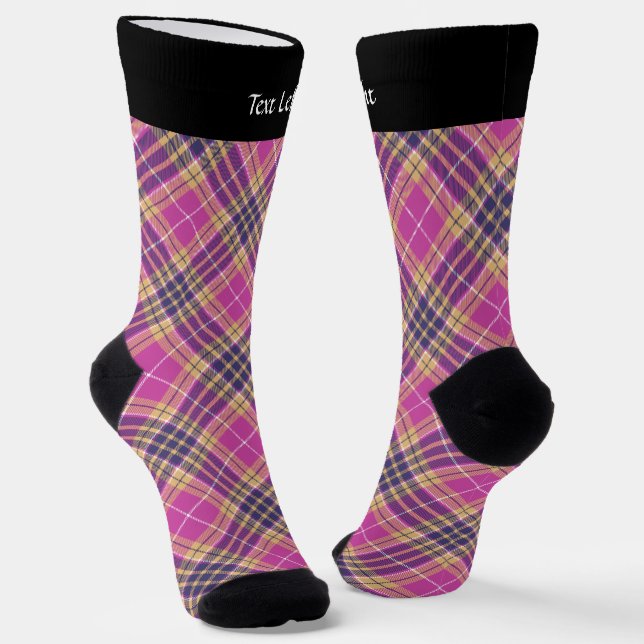 Chaussette Chaussettes de tarte rose, or et bleu (Angulaire)
