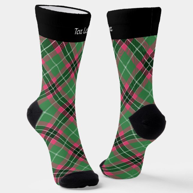 Chaussette Chaussettes de tarte vert et rose (Angulaire)