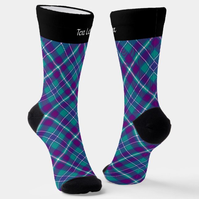Chaussette Chaussettes de tarte vert, violet et bleu (Angulaire)