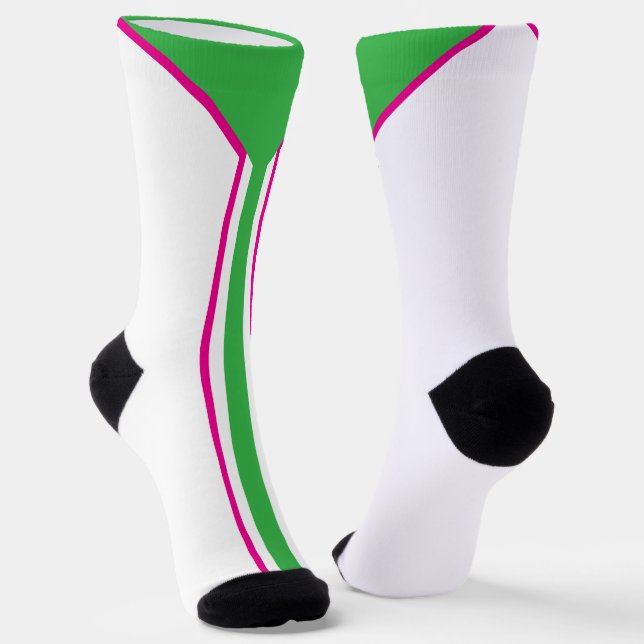Chaussette Chaussettes de tennis, 90's Schéma de couleur, rét (Angulaire)