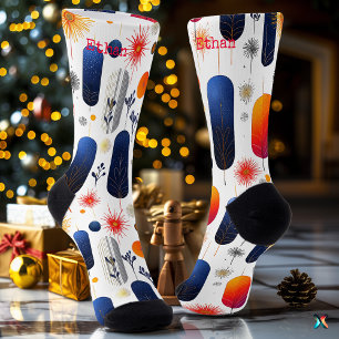 Chaussette Chaussettes de vacances avec Accents Marine et Plu