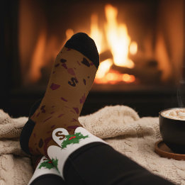 Chaussette Chaussettes de vacances personnalisées Pudding de 