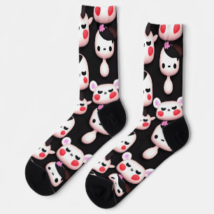 Chaussette Chaussettes de vache en caricature Cute Kawaii