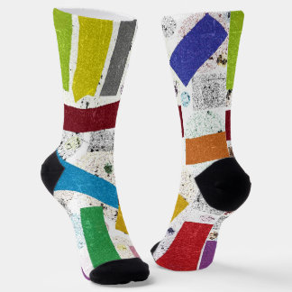 Chaussette Chaussettes d'équipage amusantes, colorées et tend