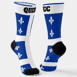 Chaussette chaussettes d'équipage avec drapeau du Québec