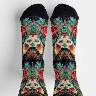 Chaussette Chaussettes d'équipage blanc Sphynx Cat