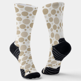 Chaussette Chaussettes d'équipage Cercles beiges