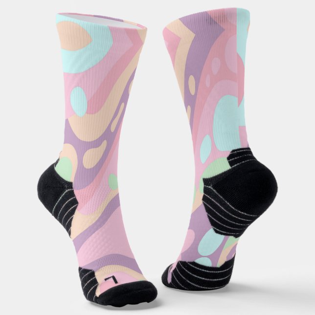 Chaussette Chaussettes d'équipage coloré heureux (Angulaire)