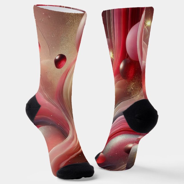 Chaussette Chaussettes d'équipage d'art Abstrait (Angulaire)