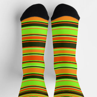 Chaussette Chaussettes d'équipage de chaux, d'orange et de ta