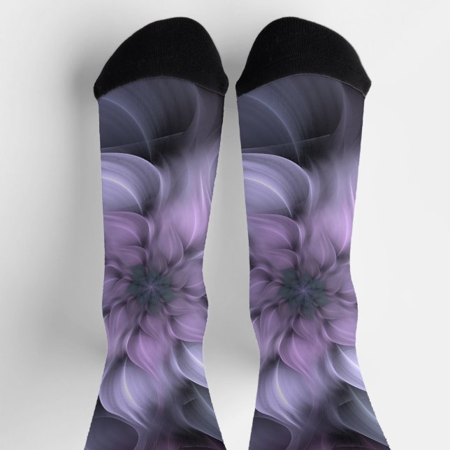 Chaussette Chaussettes d'équipage de couleur violette (Haut)