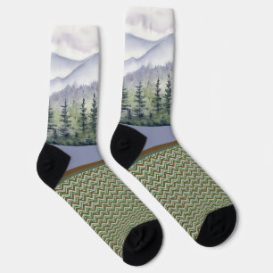 Chaussette Chaussettes d'équipage de la forêt de montagne
