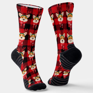 Chaussette Chaussettes d'équipage de Noël Corgi