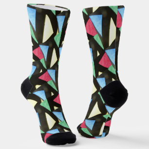 Chaussette Chaussettes d'équipage de Noël grand Motif en verr