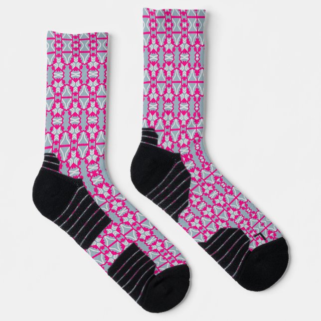 Chaussette Chaussettes d'équipage d'équipage d'équipage rose (Droite)