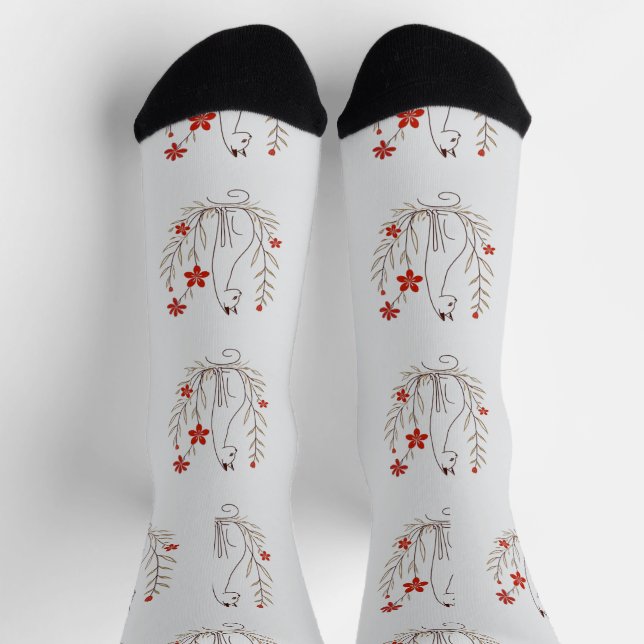 Chaussette Chaussettes d'équipage d'hiver haut de gamme perso (Haut)