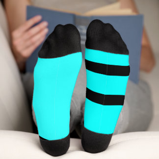 Chaussette Chaussettes d'équipage du logo Grubby Hands (cyan