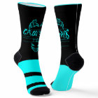 Chaussettes d'équipage du logo Grubby Hands (cyan 