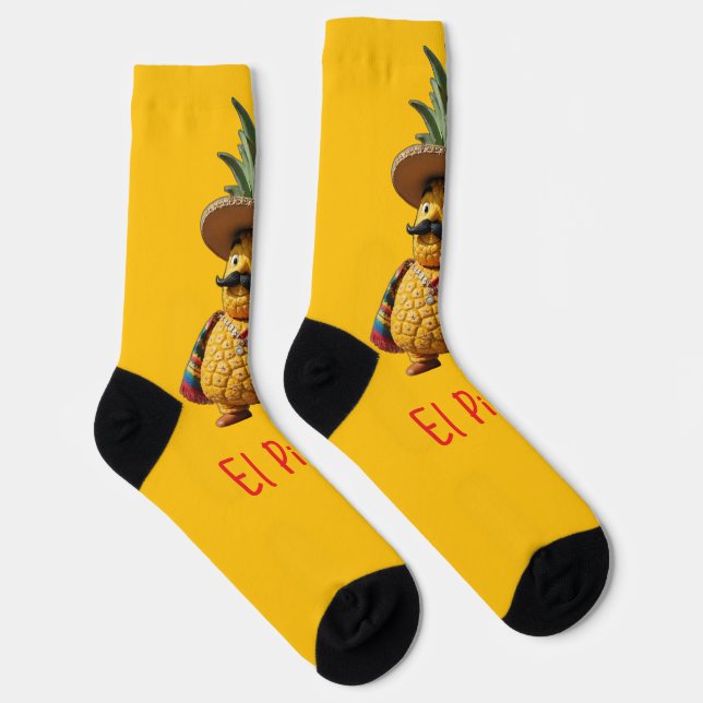 Chaussette Chaussettes d'équipage El PinCho - Ananas Empire (Droite)