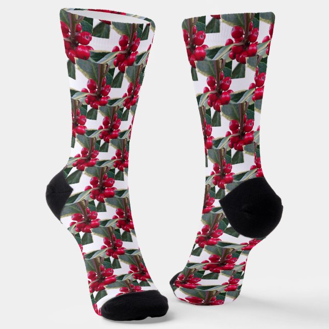 Chaussette Chaussettes d'équipage européen Holly Motif de Noë (Angulaire)