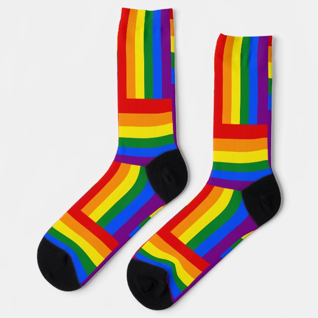 Chaussette Chaussettes d'équipage inspirées de la LGBTQ+ Prid (Gauche)