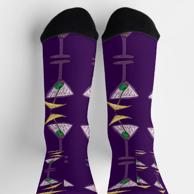 Chaussette Chaussettes d'équipage Martini Party (Haut)