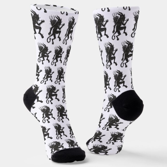 Chaussette Chaussettes d'équipage Motif Krampus (Angulaire)