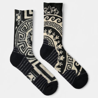 Chaussette Chaussettes d'équipage motif noir et blanc