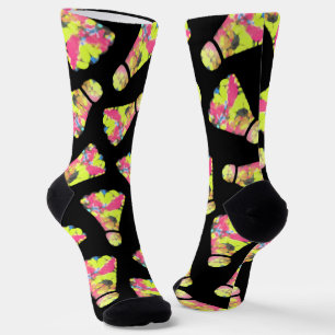 Chaussette Chaussettes d'équipage motifs de Badminton Shuttle
