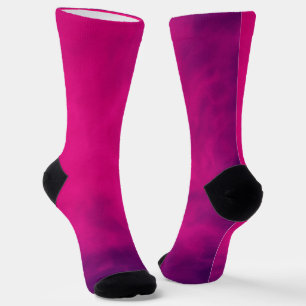 Chaussette Chaussettes d'équipage Neon Pink Smoke Gradient - 