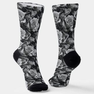 Chaussette Chaussettes d'équipage noir et blanc Rose
