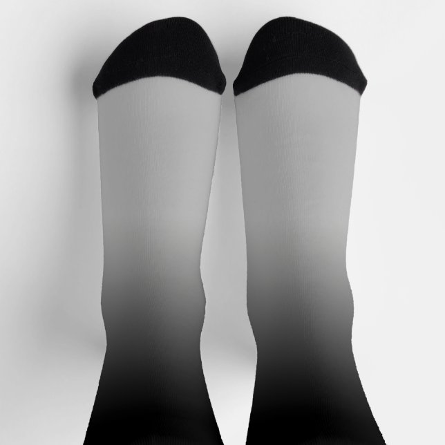 Chaussette Chaussettes d'équipage Ombré à dégradé noir (Haut)