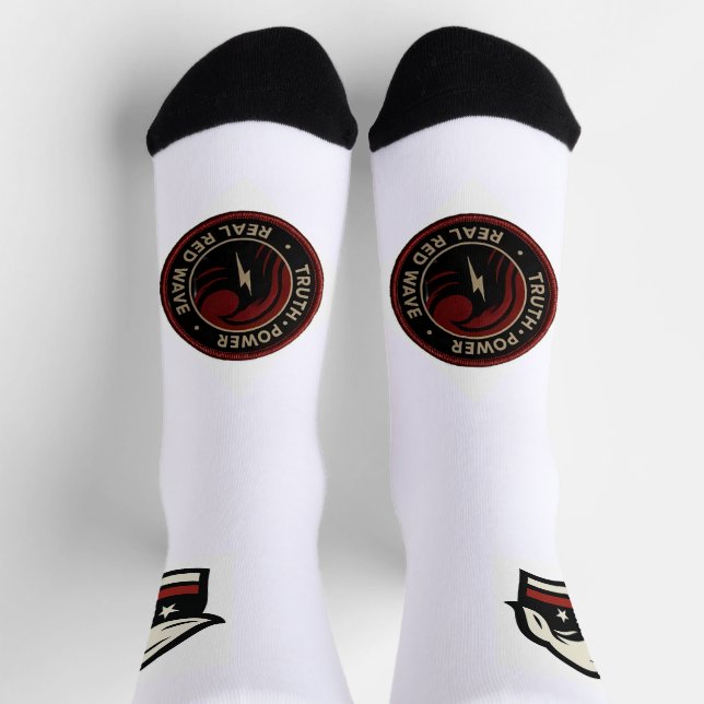 Chaussette Chaussettes d'équipage patriotique Real Red Wave™ (Haut)