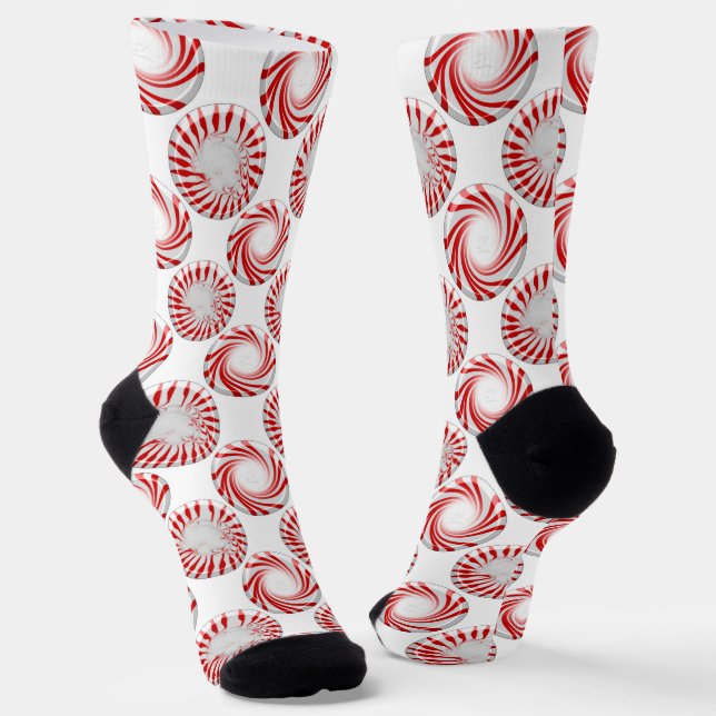 Chaussette Chaussettes d'équipage pour bonbons à menthe poivr (Angulaire)