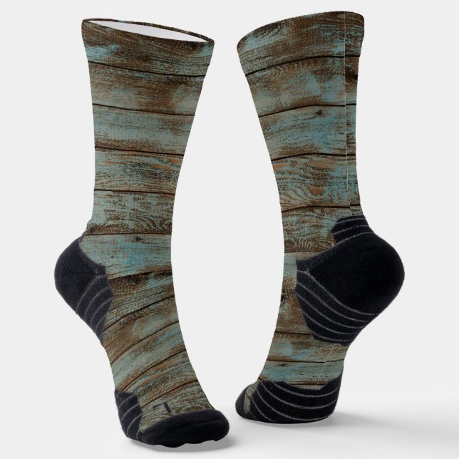 Chaussette Chaussettes d'équipage Rustique bois vert (Angulaire)