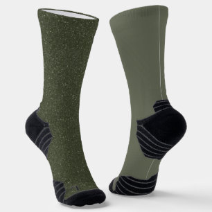 Chaussette Chaussettes d'équipage texturées Moss Green - Cust