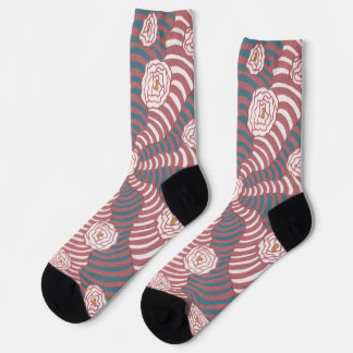 Chaussette Chaussettes. Design « Rose Gold Borealis ». Dessin