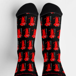 Chaussette Chaussettes Dessin Diable Rouge