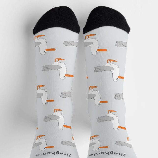 Chaussette Chaussettes Dessin Mouette (Haut)