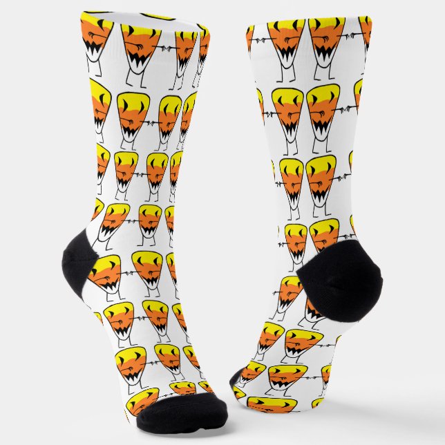 Chaussette Chaussettes D'Halloween Avec Zombies De Maïs De Bo (Angulaire)