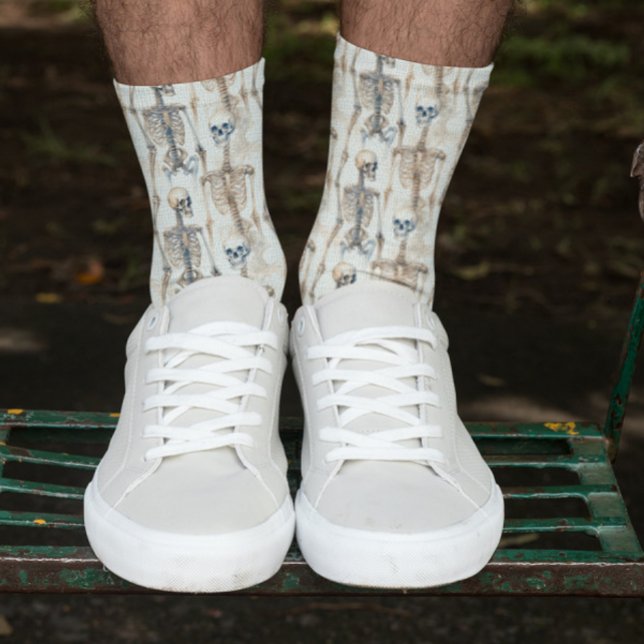 Chaussette Chaussettes d'Halloween Motifs de squelette (Créateur téléchargé)