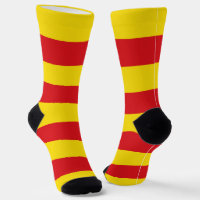 Chaussettes d'homme avec le drapeau de la Catalogn