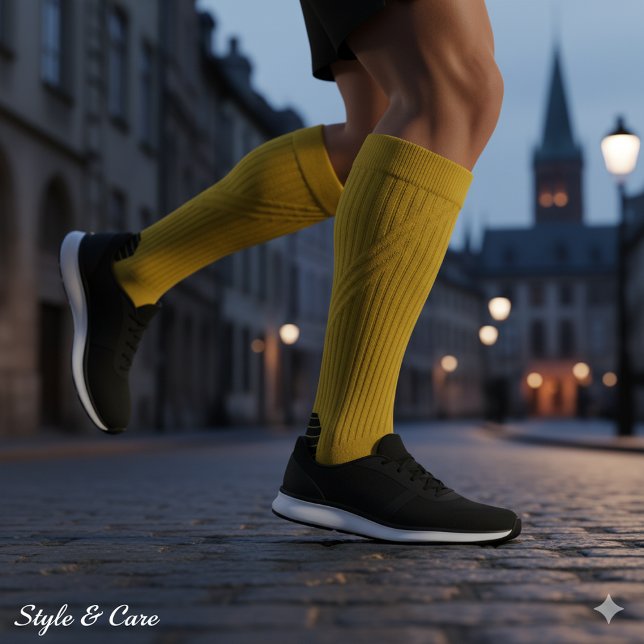 Chaussette Chaussettes d'or métalliques classiques Soft Sleek (Classic Metallic Gold Socks Soft Sleek and Stylish)