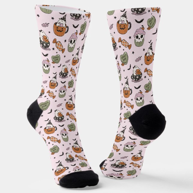 Chaussette Chaussettes drôle d'Halloween (Angulaire)