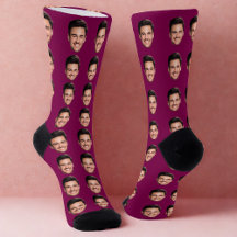 Chaussettes drôles à visage personnalisé