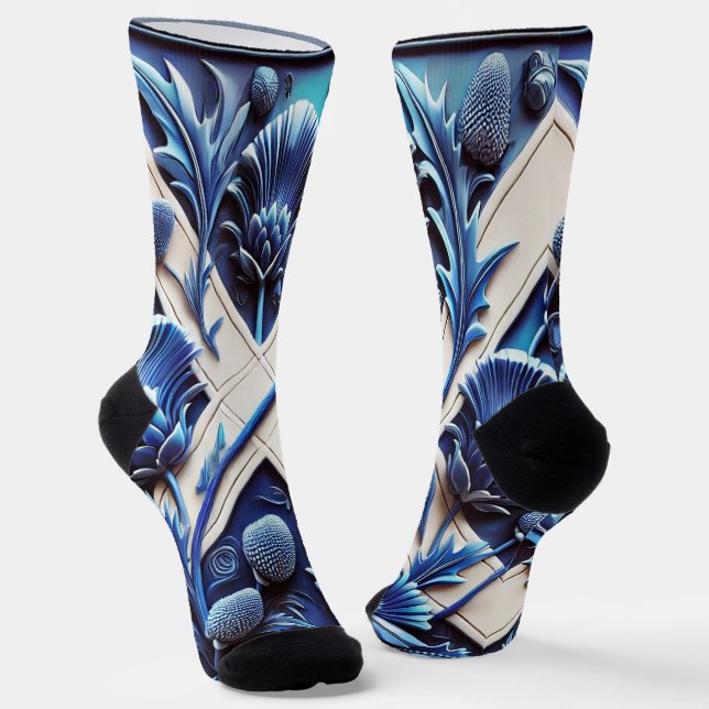 Chaussette Chaussettes durables pour hommes avec chardons éco (Angulaire)