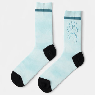 Chaussette Chaussettes Empreintes de pattes d'ours polaires