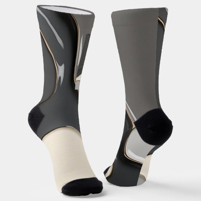 Chaussette Chaussettes en graphisme abstrait élégant (Angulaire)